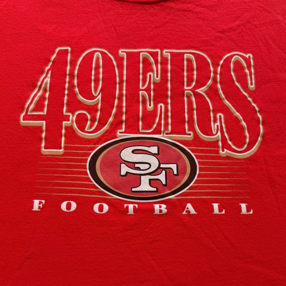 San Francisco 49ers NFL Football T Shirt Mens XL Red Team Apparel Cotton‎